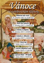 VÁNOCE 2017 A NOVÝ ROK 2018 V KLÁŠTEŘE , BOHOSLUŽBY A PODĚKOVÁNÍ VÁNOCE 2017 A NOVÝ ROK 2018 V KLÁŠTEŘE , BOHOSLUŽBY A PODĚKOVÁNÍ